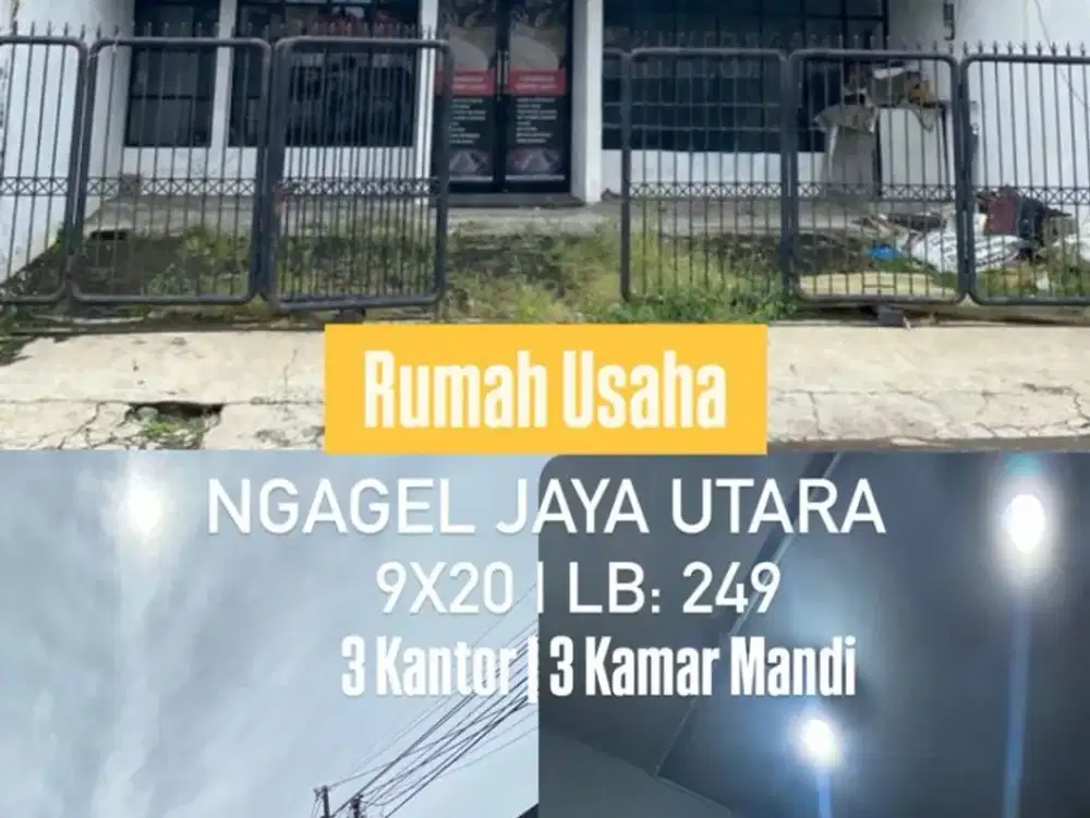 Dijual/ Disewakan Rumah Usaha Jalan Double Way Ngagel jaya utara