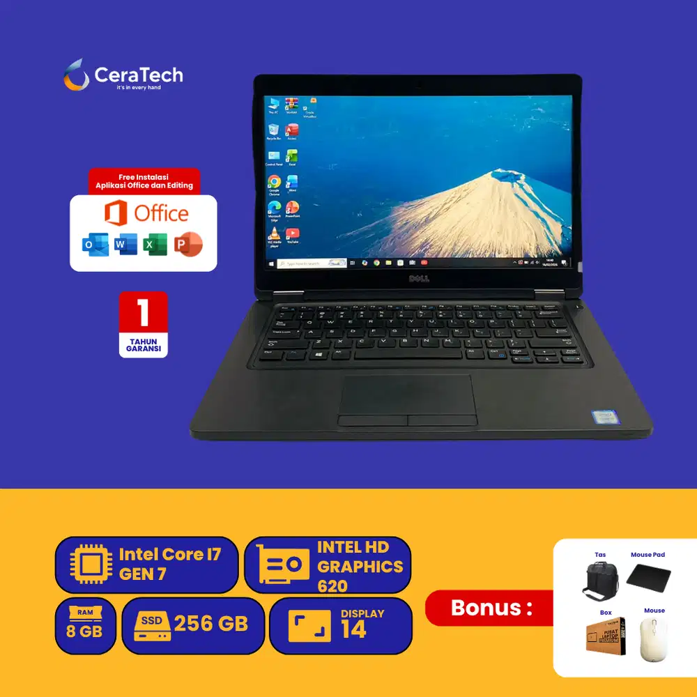 DELL LATITUDE 5480 I7 GEN 7 RAM 8 GB SSD 256 GB