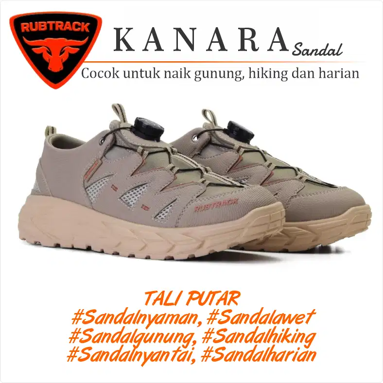 RUBTRACK KANARA Sandal Hiking Gunung Harian Pria Tali Putar Sendal