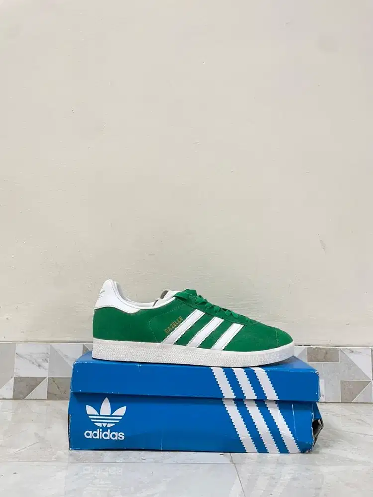 Adidas Gazelle Green Core White (Size 44) Original 100%