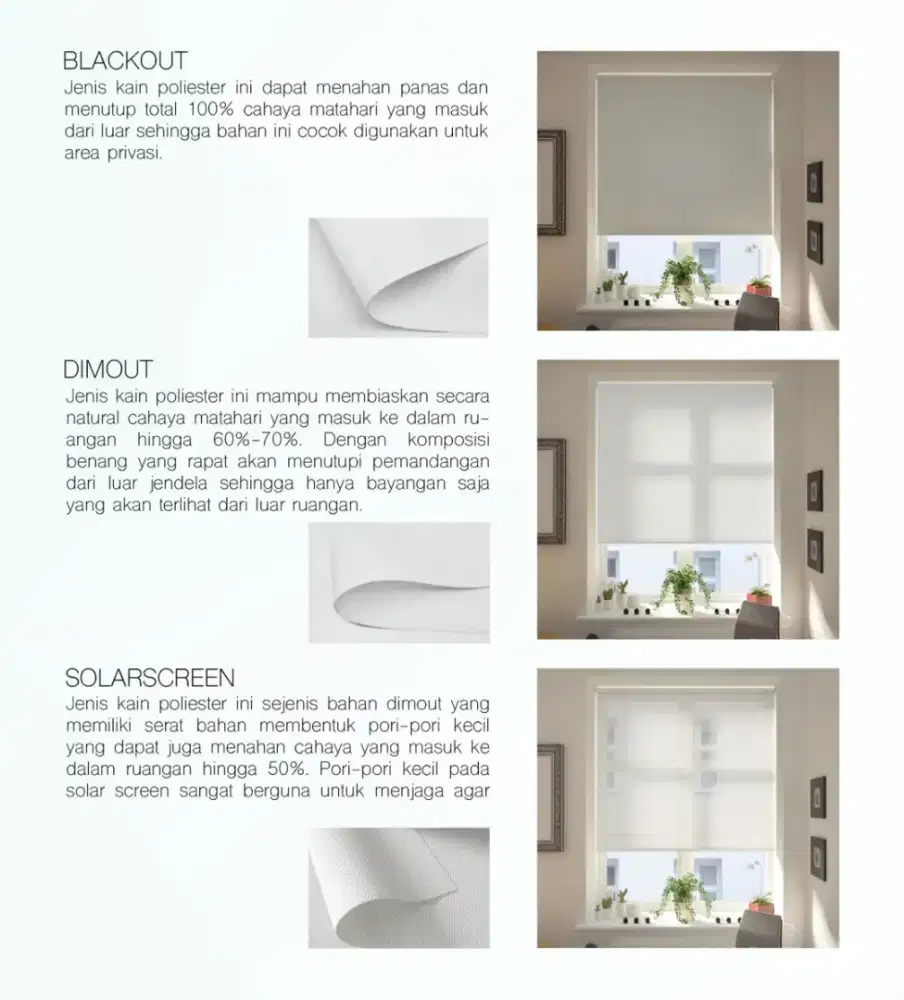 Roller Blind BLACK OUT 100%