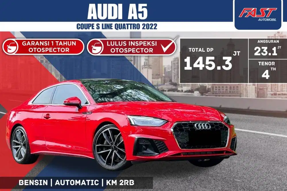 AUDI A5 COUPE S LINE QUATTRO AWD AT 2022 VERY LOW KM.2RB & LIKE NEW