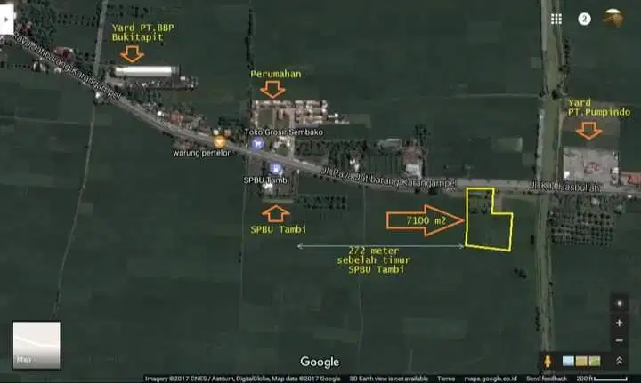 TANAH STRATEGIS SHM di Tambi Sliyeg - dekat SPBU & Akses Jalan Raya