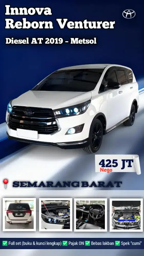 Toyota Kijang Innova Reborn Venturer Diesel AT 2019 – Metsol