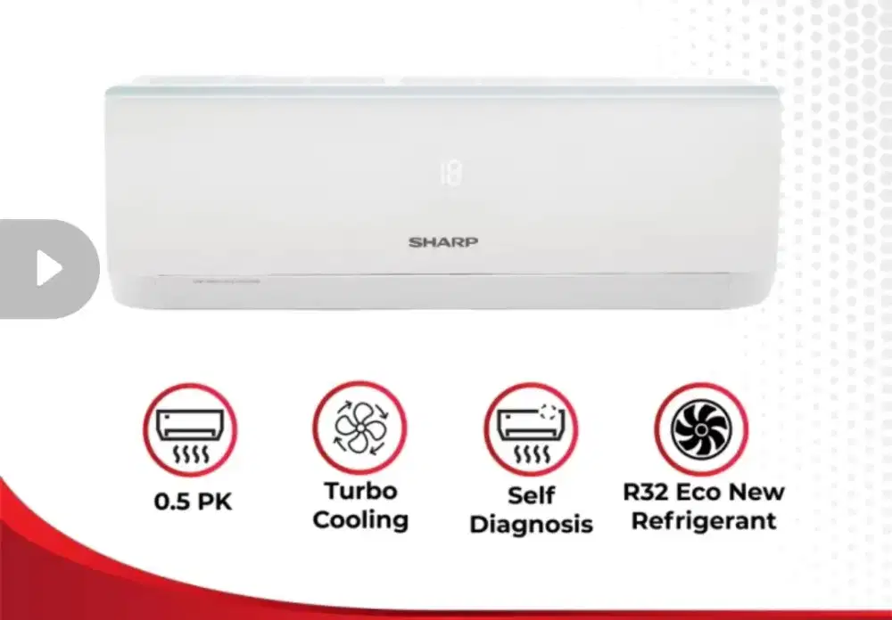 Ready AC Sharp 1/2PK Promo Cicilan bunga 0% di Atlanta Mataram