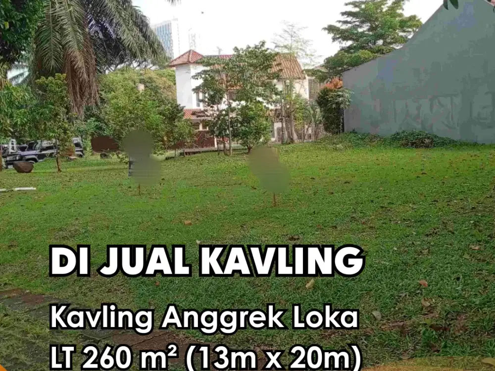 Di Jual !!! Kavling Anggrek Loka Luas Tanah: 260 M² (13M X 20M)