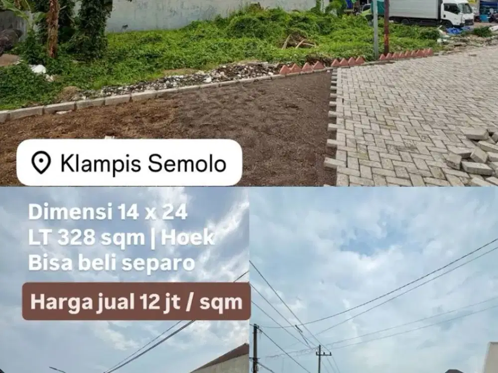 STRATEGIS! Dijual tanah kavling klampis semolo barat