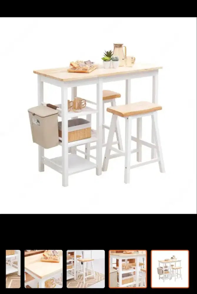 Dijual meja makan informa 2 bangku rak