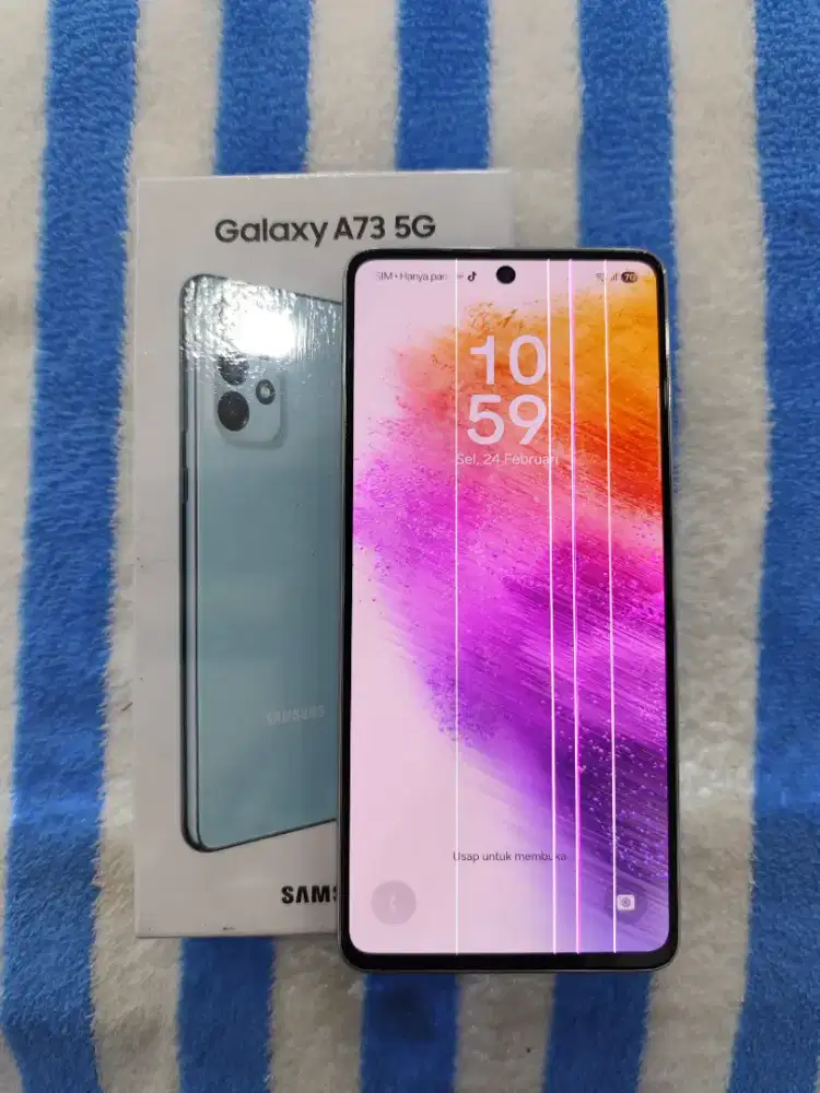 Hp Second Samsung Galaxy A73 5G Ram 8/256GB Resmi SEIN.Minus LCD Garis