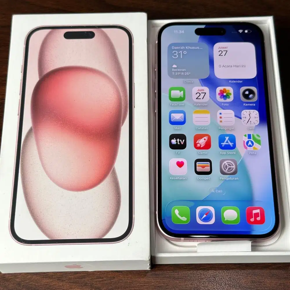 iPhone 15 256GB BH89% Pink mulus fullset