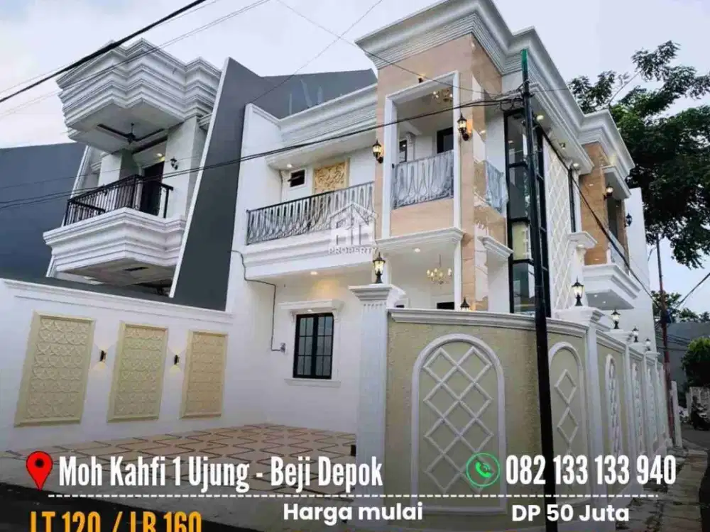 Rumah Mewah Siap Huni di Perbatasan Tanah Baru Beji Depok dan Jl. Kahfi Ujung Jakarta Selatan