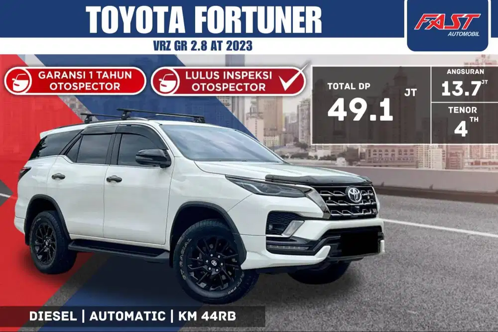 TOYOTA FORTUNER VRZ GR 2023 2.8 AT LOW KM.44RB & PAJAK PANJANG