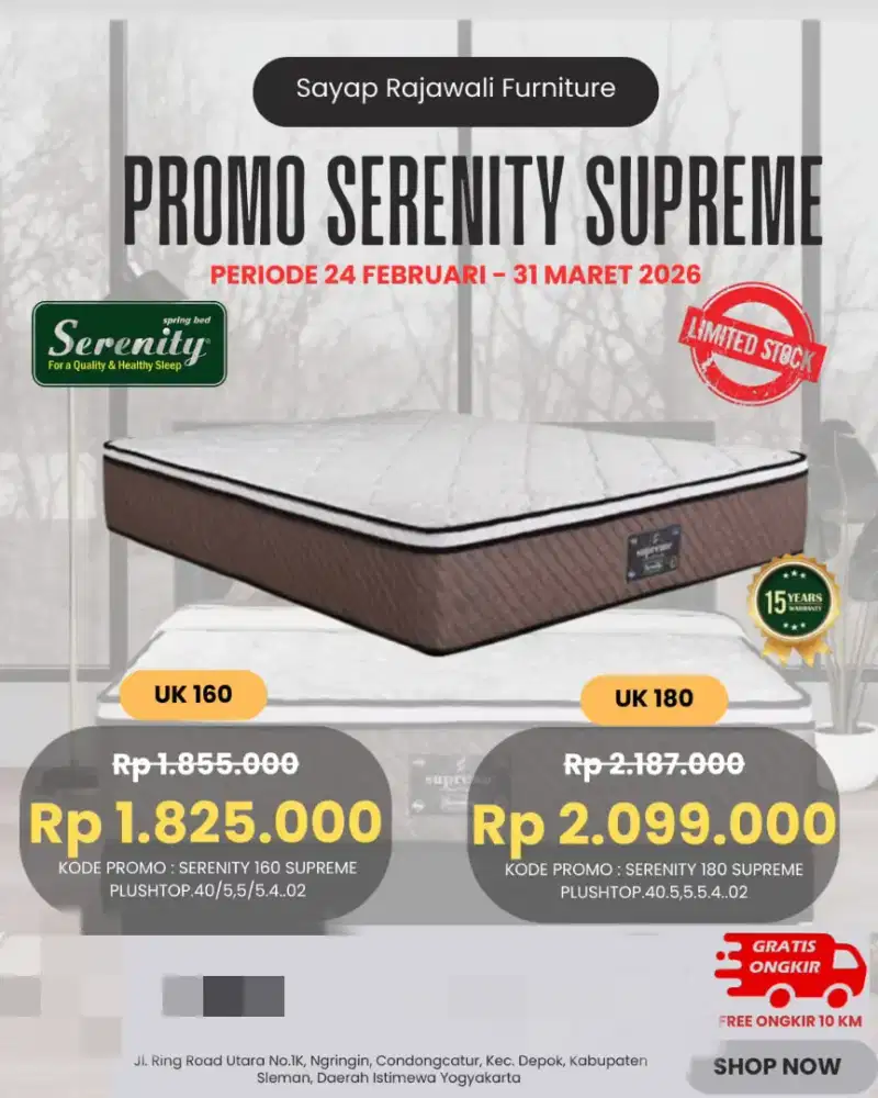Promo Springbed Serenity Supreme Murah Area Jogja (dwi)