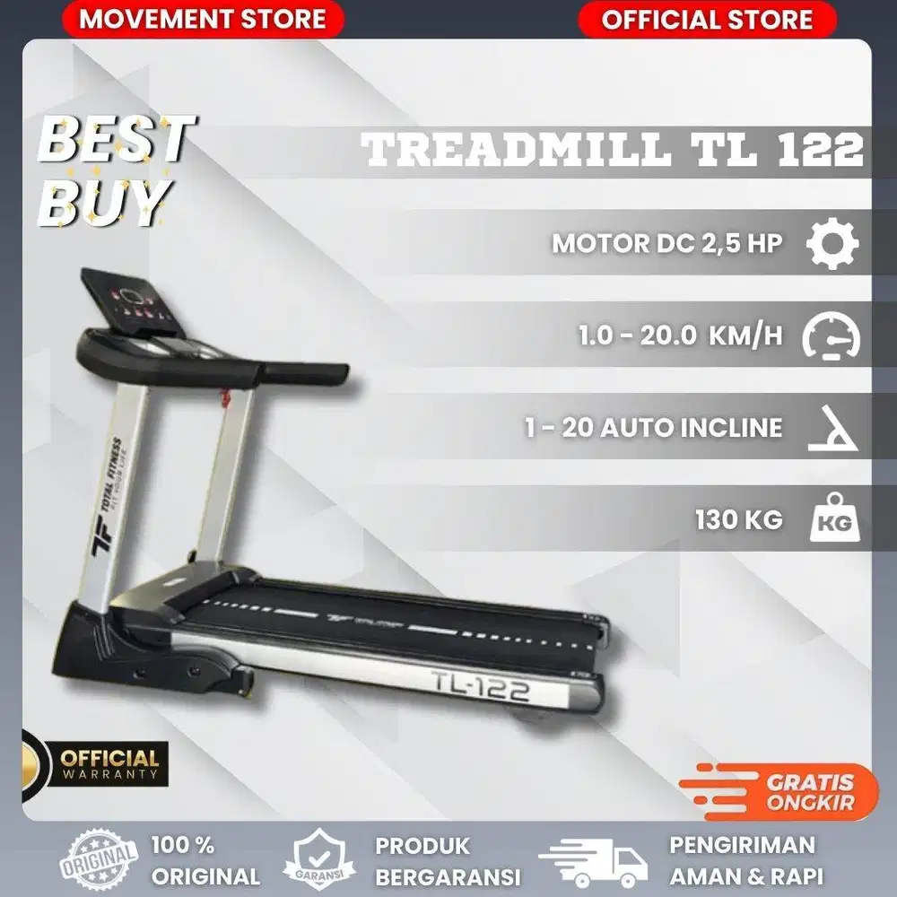 Treadmill TL-122 Alat Fitness Electric Treadmill tl 122 modern premium