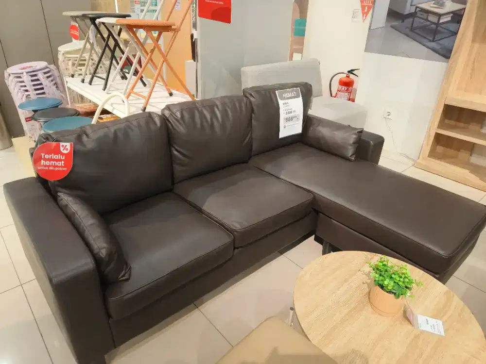 Ready sofa Liter L type leander sofa corner cicilan fre1x