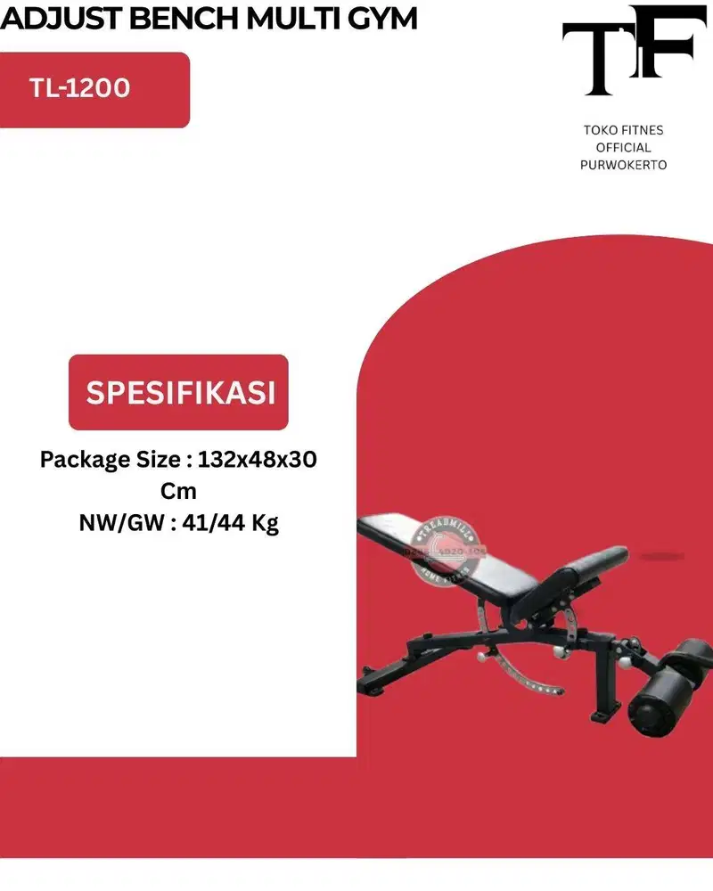 DISKON SPESIAL! Adjust Bench Multy Gym TL-1200 Total Fitness Murah!!