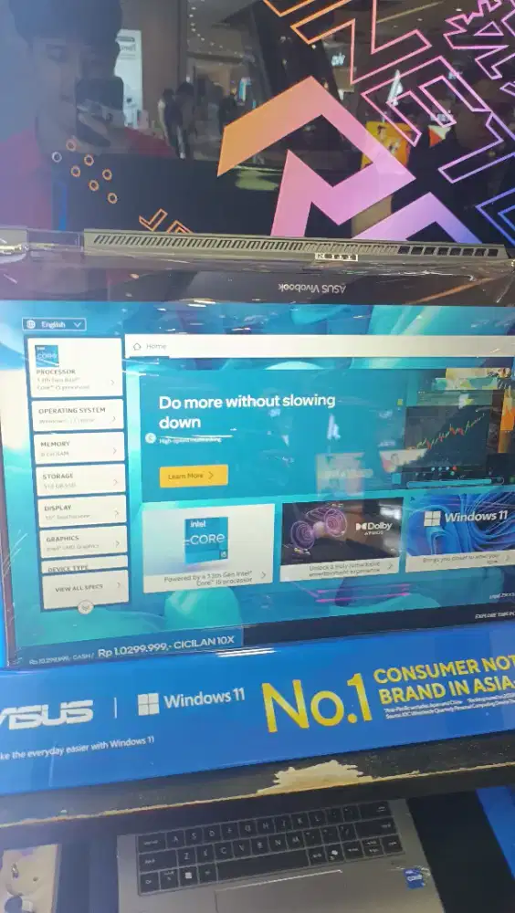 laptop Asus vivobook s16 flip dengan cicilan 0% Home Credit