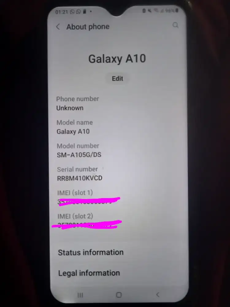 Jual Murah SAMSUNG A10 LIKE NEW