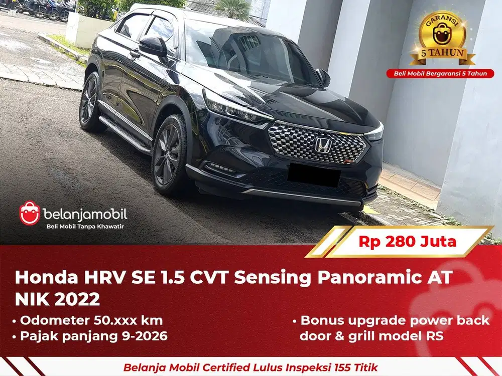 [ GARANSI 5TH ] Honda HRV HR-V HR V SE 1.5 Sensing Panoramic 2022 2023