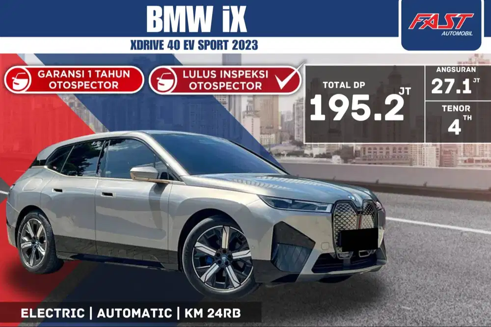 BMW iX 2023 X Drive 40 EV SPORT AT LOW KM 24RB & LIKE NEW#F1ST