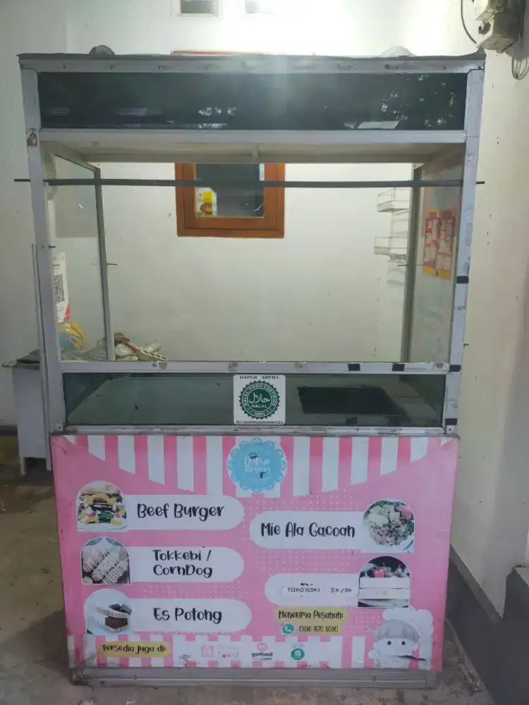 Gerobak jualan bahan almunium