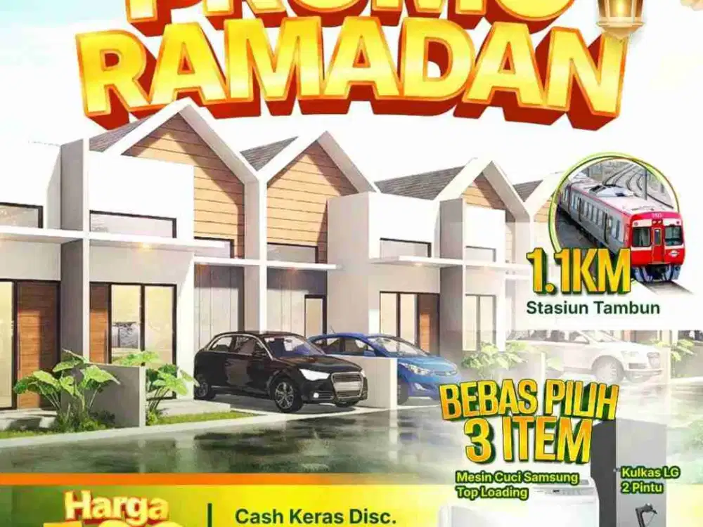 PROMO Rumah Baru DP 0% Cicilan Mulai 4Jtan Dekat RS Kartika Husada Tambun Selatan Bekasi