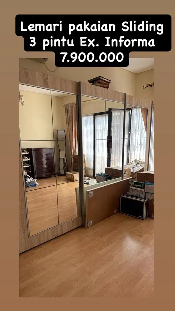 Lemari Pakaian Sliding 3 pintu