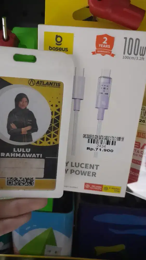 BASEUS GEM DATA CABLE C TO C 100W