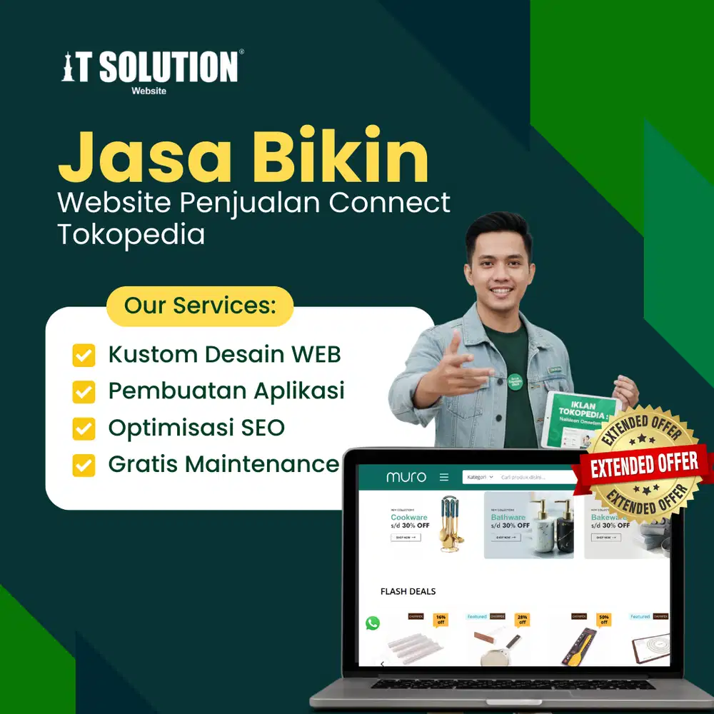 Jasa Website Penjualan & Terhubung Tokopedia – Omset Makin Naik