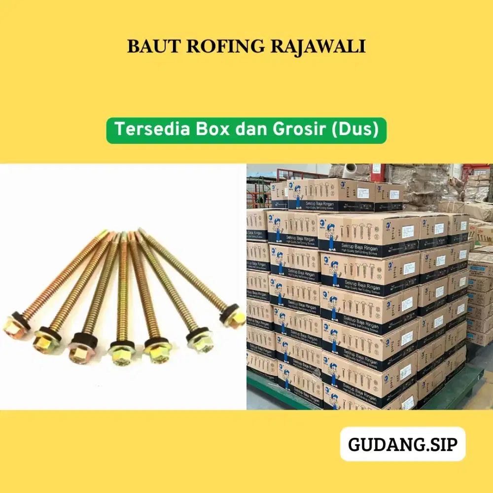 Baut Rofing Galvalum Baja Ringan Tajam 1 Dus
