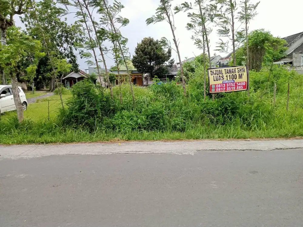 TANAH KERING PINGGIR JALAN DESA SHM LT.1100M2