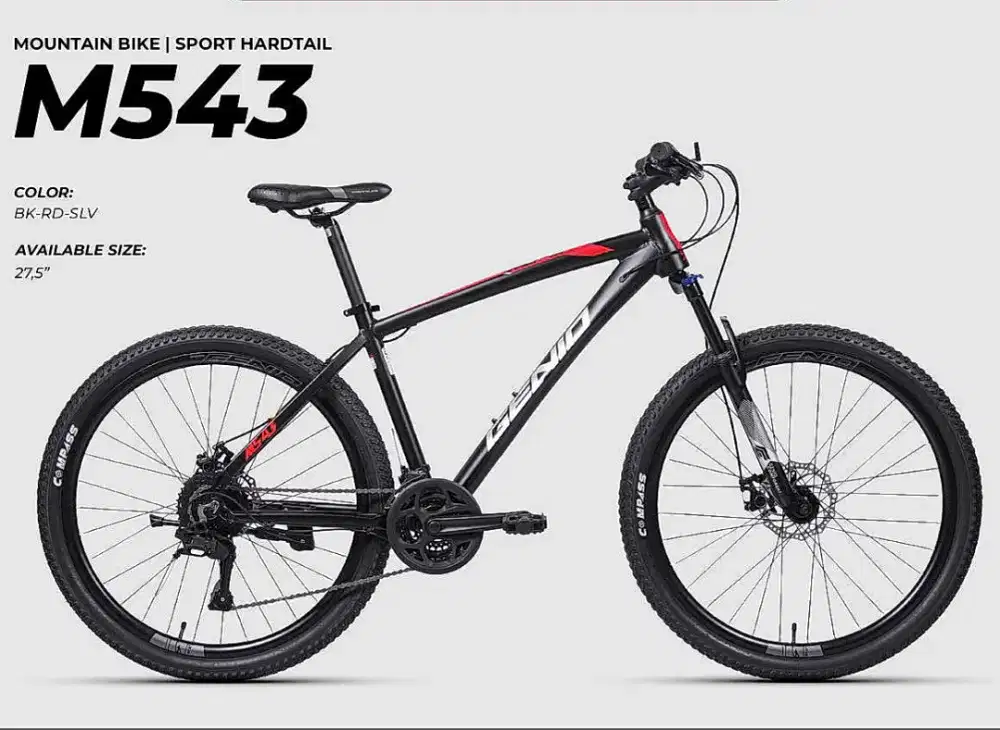 MTB 27.5 Genio M543 alloy Niseko 3x9speed Fork Lock