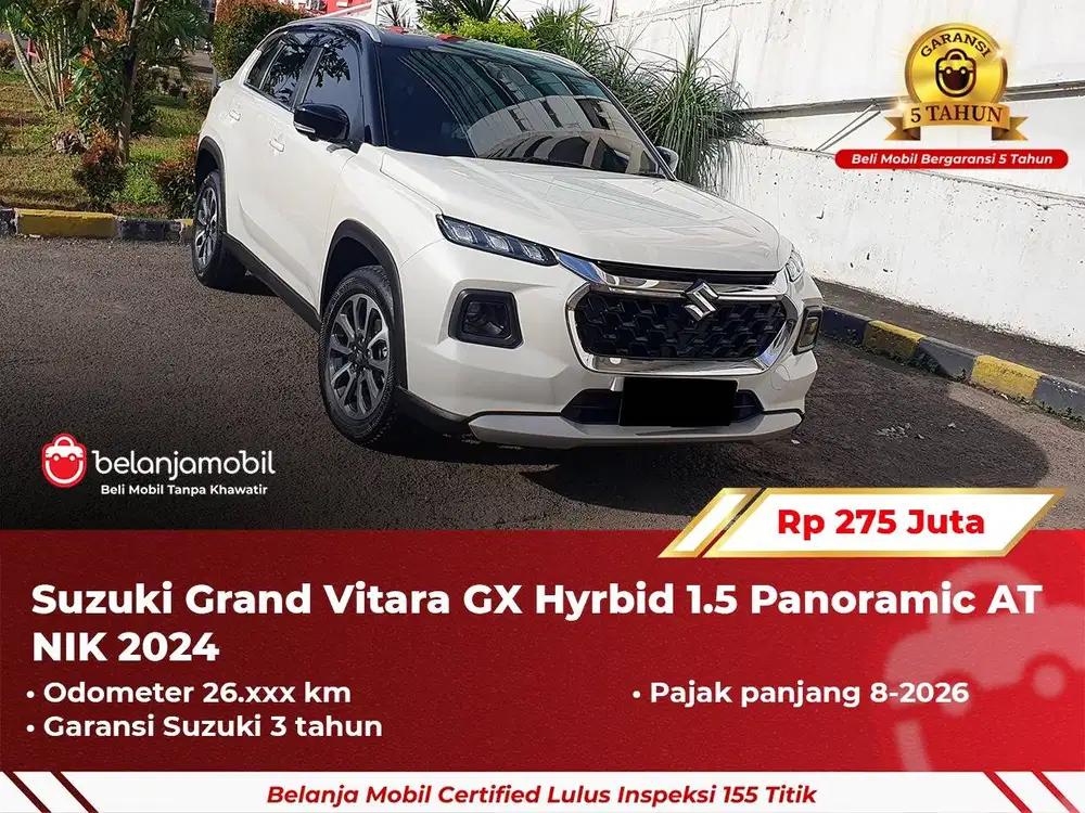 [ GARANSI 5TH ] Suzuki Grand Vitara GX Hyrbid 1.5 Panoramic 2024/2025