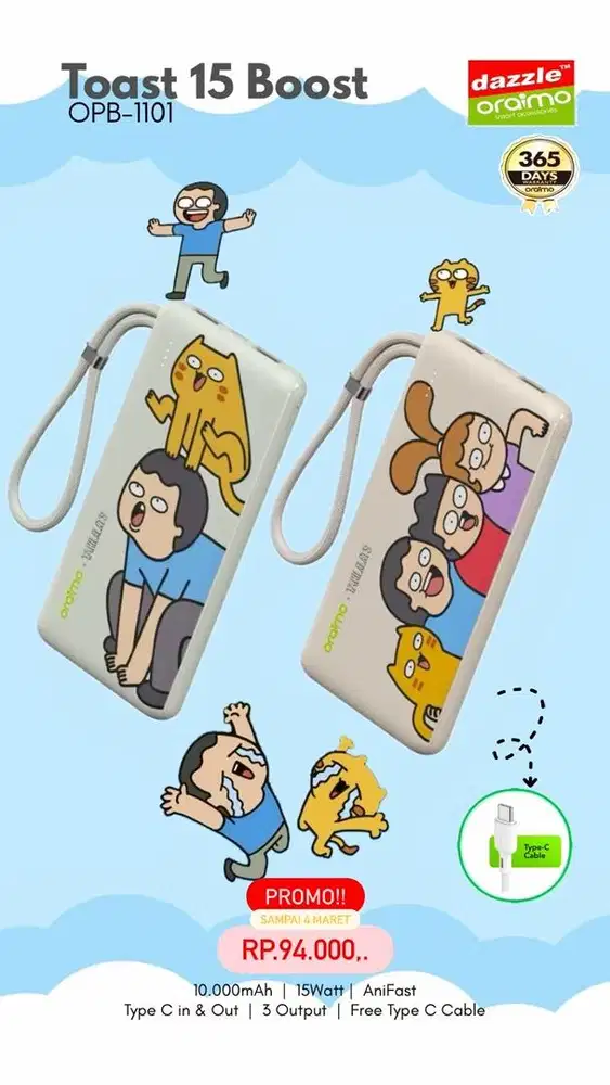 Powerbank Oraimo x TahiLalats OPB-1101