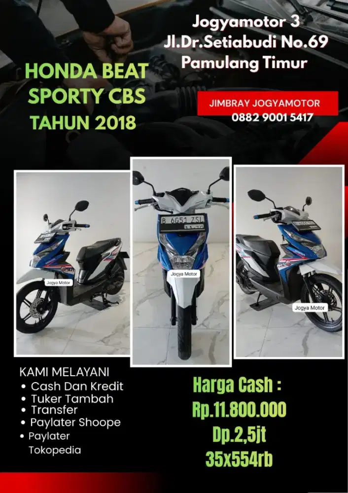 A_Honda Beat Sporty CBS Tahun 2018