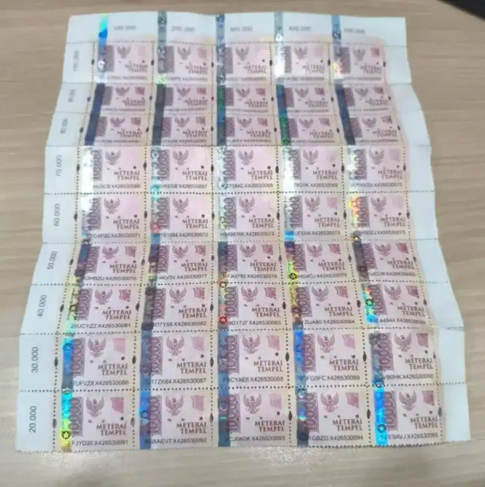 Materai 10000 ada 54 lembar minat langsung aja chat butuh jual cepat