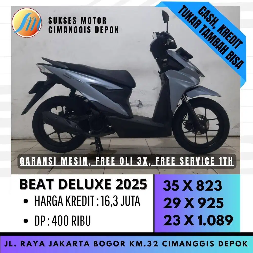 HONDA BEAT CBS ISS DELUXE 2025 MULUS DP 400 CASH KREDIT CC BISA