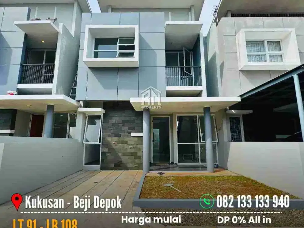 Rumah Siap Huni Dalam Townhouse Dekat Pintu Tol Kukusan Beji Depok