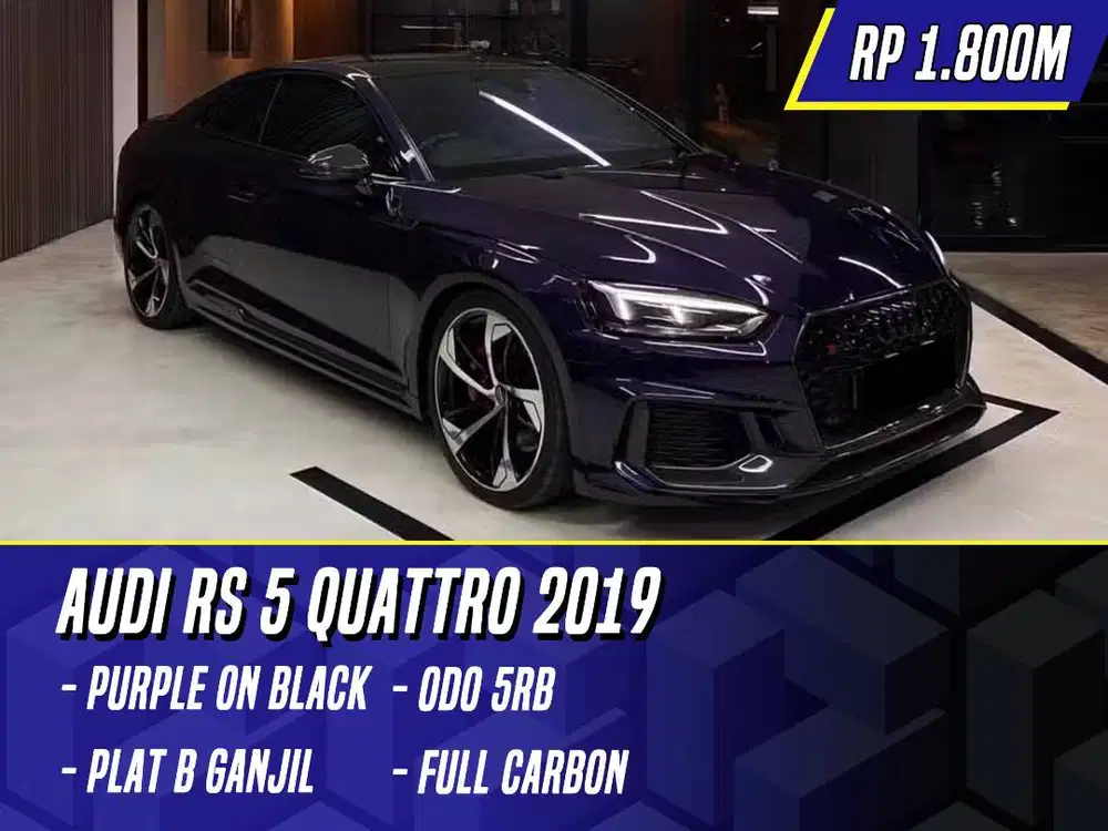Audi RS5 Quattro 2019 Purple on Black Ungu RS 5 Quatro