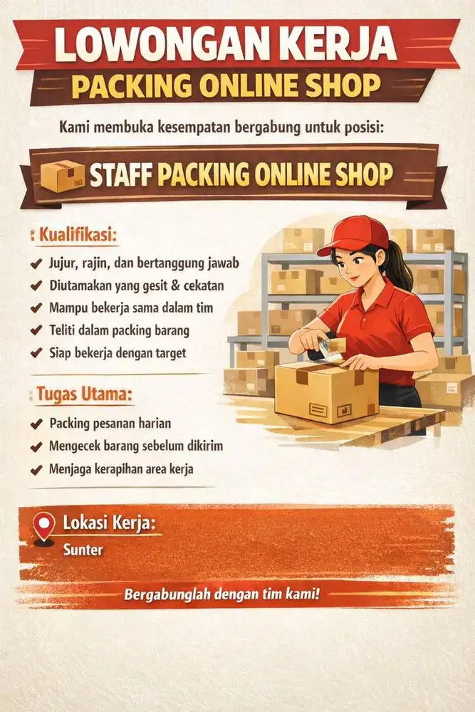 LOWONGAN PACKING ONLINE SHOP