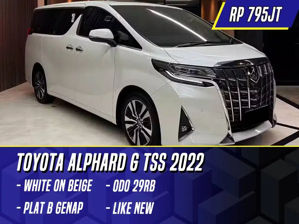 Toyota Alphard G TSS 2022 White on Beige Putih