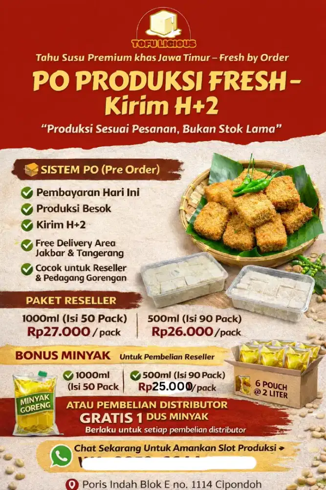 Tofulicious Tahu Susu Khas Jawa Timur