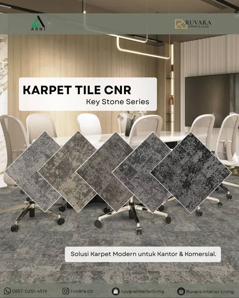 Karpet KEYSTONE Series 50x50 cm – Karpet Tile Modern untuk Kantor