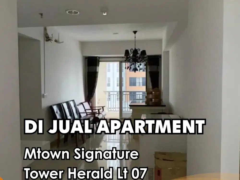 Dijual !!!  Apartemen  Mtown Signature Tower Herald Type 3 Bedroom Furnish