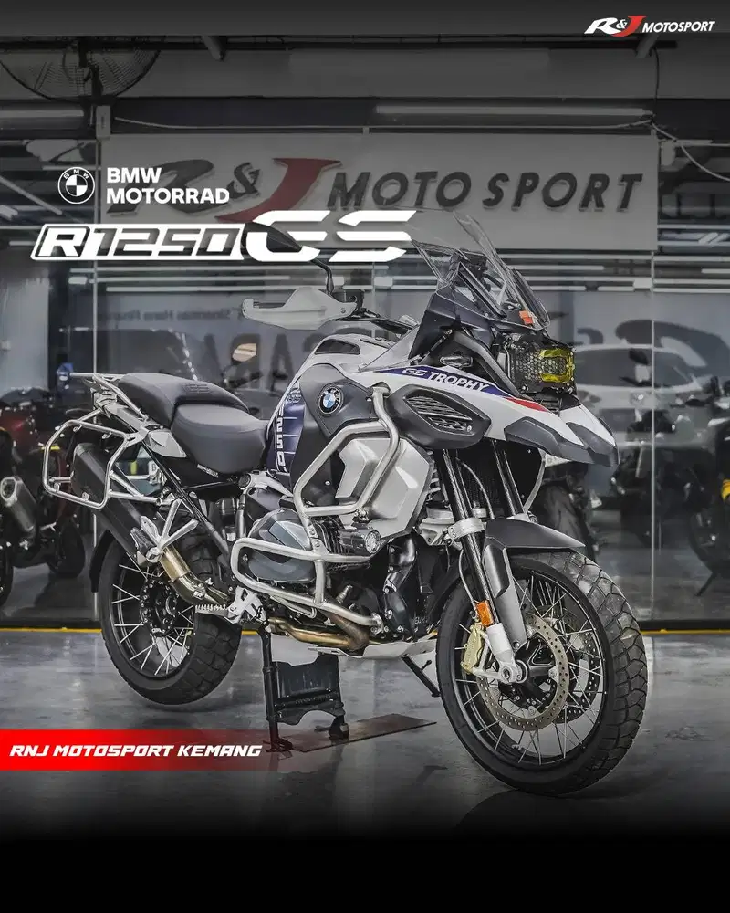 BMW GS K51 R1250 Trophy tahun 2023 odo 3.300 an Knalpot Remus FS