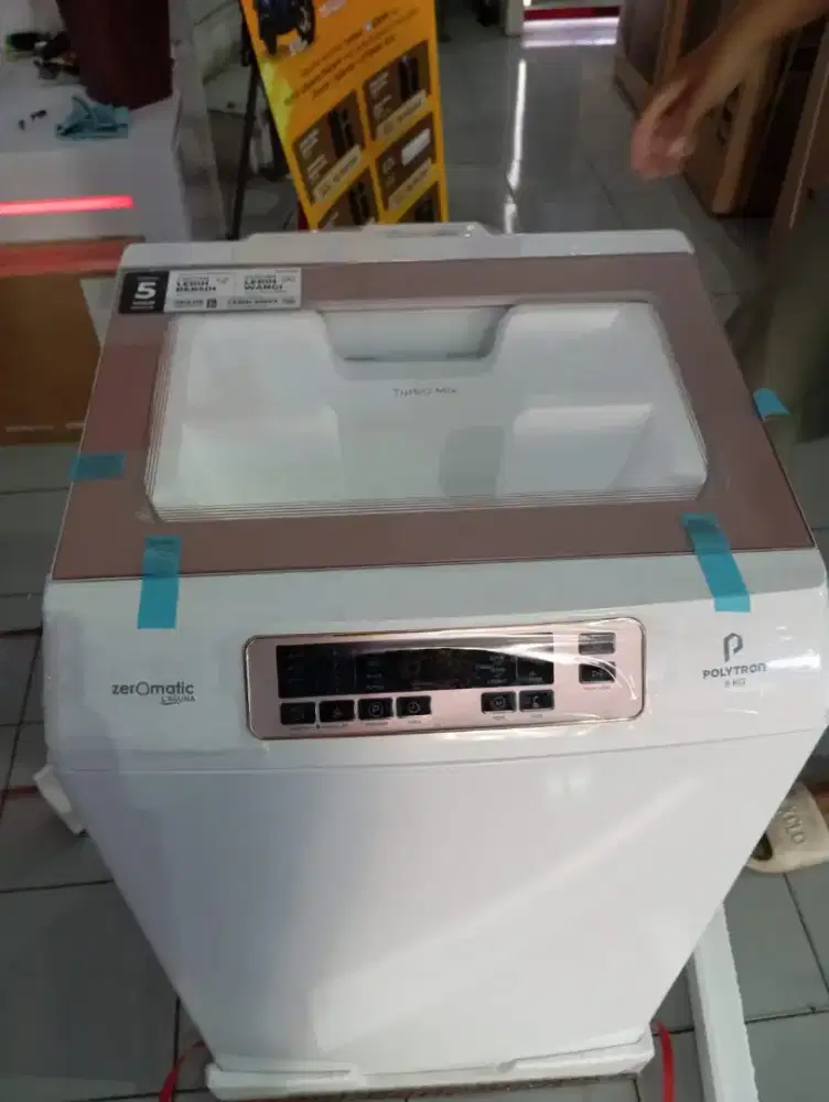 Mesin Cuci Polytron Toploading 8kg new Zeromatic bisa tt dan bisa cod