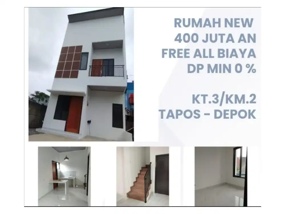 Hunian New 490 Juta Nego - Gaji Min UMR - 2 Lantai - Dekat Pasar Cisalak Depok