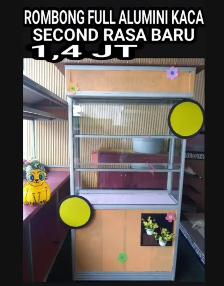 ROMBONG FULL ALUMINI KACA,  KONDISI BERSIH LUAR DLM HARGA 1,4 JT
