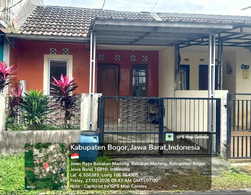 DISEWAKAN RUMAH GRIYA ALAM SENTUL 2 KAMAR TIDUR, CARPORT KONDISI BAGUS
