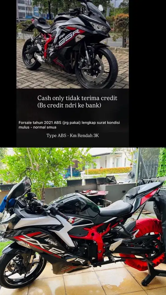 Forsale Zx25 250cc 2021 Km rendah